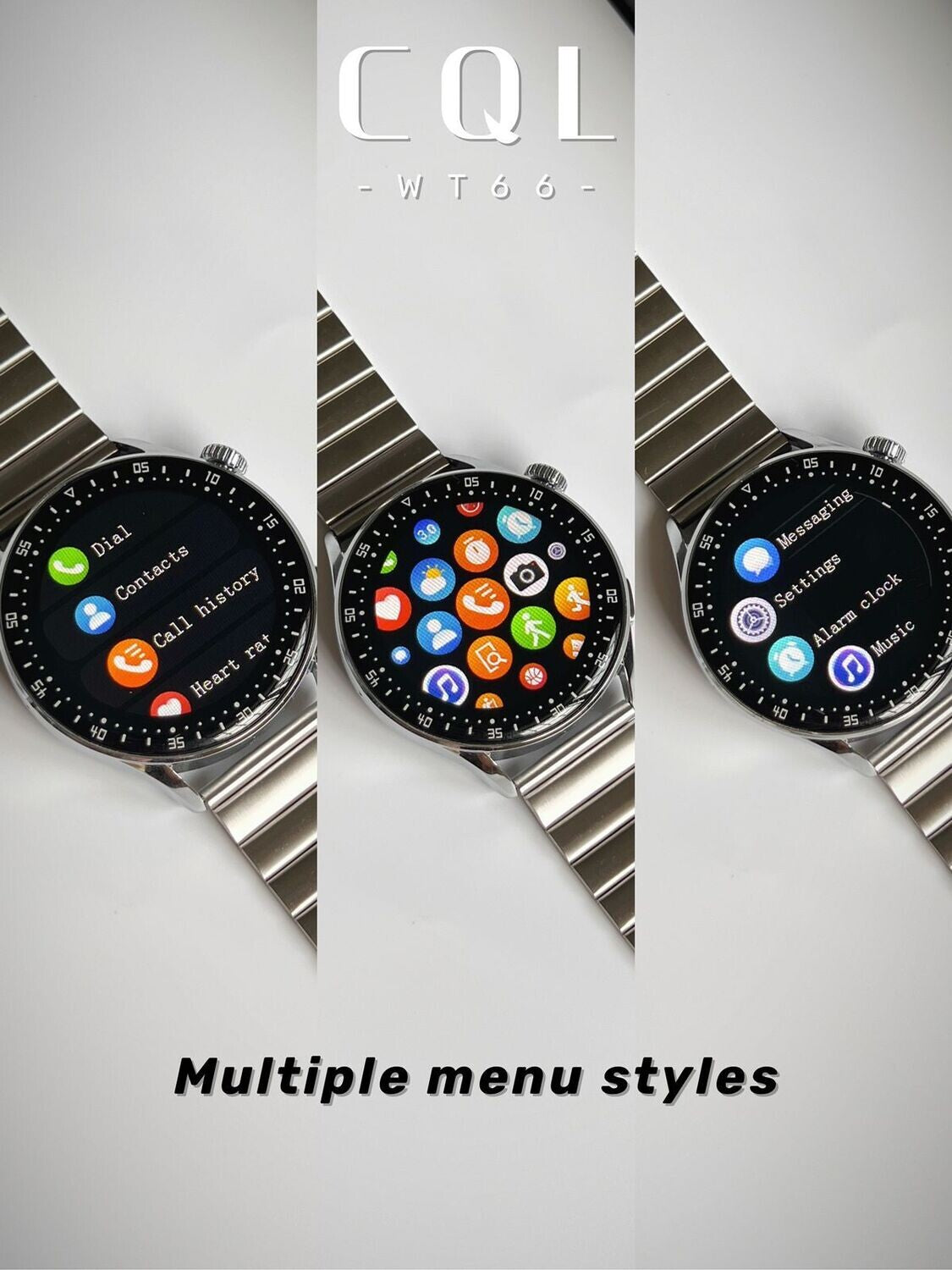 CQL SMART WATCH WT66 Black – Stylish, Feature-Rich Watch CQL SMART WATCH WT66 Black – Stylish, Feature-Rich Watch